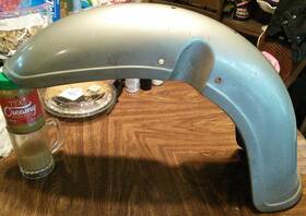 H1689 Triumph 1964 6t Thunderbird Valence Original Paint Silver Front Fender Mudguard