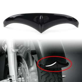 Winbuyshopusa 890000718704 Vivid Black Front Fender Accent Leading Edge Tip Trim For Harley Touring 1998-19