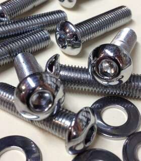 Wcc-7-716 Working Class Choppers Harley Softail Chrome Rear Fender Strut Bolts 03-06 Flstf Ft Boy 7-716