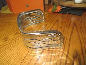 76764f Wyatt Gatling Chrome Front Lower Flame Fender Trip Skirt For Harley