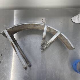 124-21510-00-35 Yamaha 1969 L5 Yl5 100 Front Fender With Mounting Hardware