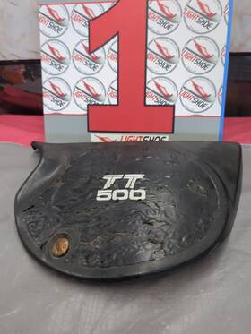 1t1-21721-00-00 Yamaha Rare Side Cover For Tt500 1970s 1976-77-79-80-81 Black Right Hand