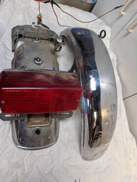 2h7-21629-00-00 Yamaha 1978 Xs1100 Xs 1100 Fender Front Rear Mud Guard Flap Tail Light