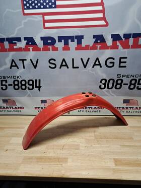 2y0-00 Yamaha 1978-1981 Tt500 Xt500 Oem New Eltro Orange Front Fender With Grommets R8