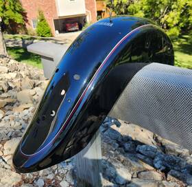 5bn-w216r-2g-33 Yamaha 1998-2003 Vstar 650 Classic Oem Rear Fender -black- Above Average