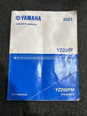 B7b-28199-12 Yamaha 2021 Yz250fm Service Manual Wow Look