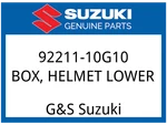 Suzuki Oem Part 92211-10G10 Box, Helmet Lower. Fixed Price $336.56.