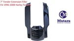Custom Vivid Black 7" Fender Extension Filler Stretched For Harley Touring 96-08. Fixed Price $79.00.