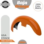 Baja Orange 19" Reveal Wrapper Hugger Front Fender Fits 2009+ Harley Touring. Fixed Price $649.00.