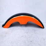 Softail Fat Boy Front Fender Evo Custom Orange And Black Aftermarket 59139-97. Fixed Price $199.95.