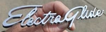 Vintage Harley Davidson Electra Glide Chrome Script Emblem 848586. Fixed Price $39.99.