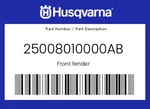 Husqvarna Genuine Front Fender - 25008010000AB. Fixed Price $48.09.