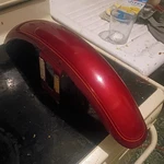 Harley-davidson Front Motorcycle Fender Deuce Fxstd Softail Pinstripe Candy Red?. Fixed Price $120.00.