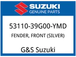 Suzuki Oem Part 53110-39G00-YMD Fender, Front (silver). Fixed Price $302.02.