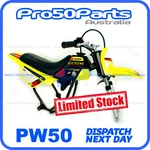 Yellow Yamaha PW50 Peewee Plastics Fender Cover + Fuel Tank Seat. Fixed Price $103.67.