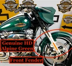 14-2025 Oem Harley Touring Road Street Glide Apex Chopped Green Front Fender. Fixed Price $199.95.