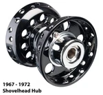 New Black Wheel Hub Assembly For 1967 1972 Harley Shovelhead & Servi-car. Fixed Price $388.00.