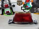 Oe Harley Softail Heritage Touring Electra Road Glide Rear Fender Tip Light Trim. Fixed Price $19.95.