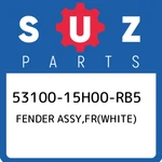 53100-15H00-RB5 Suzuki Fender Assy,fr(white) 5310015H00RB5, New Genuine Oem Part. Fixed Price $365.87.