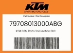 Ktm Genuine Tail Section Exc - 79708013000ABG. Fixed Price $79.64.