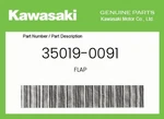 Kawasaki Genuine Flap 35019-0091. Fixed Price $14.80.