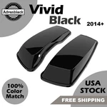 Vivid Black Normal Stretched Saddlebag Lids Fits Harley Street Road Glide 2014+. Fixed Price $209.00.
