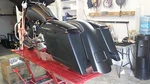 2014-15 Stretched Saddlebags Rear Fender Harley Davidson Street Glide Road. Fixed Price $581.00.