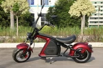New Matte Red 3000W Electric Harley Motorcycle Chopper Bike Scooter. Fixed Price $3799.00.