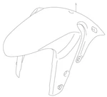 53111-04K00-YKV Suzuki Black Front Fender. Fixed Price $105.00.
