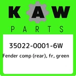 35022-0001-6W Kawasaki Fender Comp (rear), Fr, Green 3502200016W, New Genuine Oe. Fixed Price $107.42.