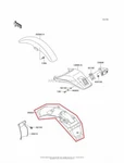 New Oem Kawasaki Super Sherpa Rear Fender Fairing. Fixed Price $119.95.