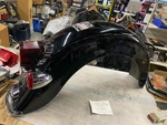 Vivid Black Rear Fender Harley Touring Street Road King Glide Flhx 2006-08 Ultra. Fixed Price $279.95.