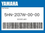 Yamaha Genuine Scoop, Air 5HN-2137W-00-00. Fixed Price $42.54.
