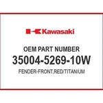 Kawasaki Fender-front,red/tita 35004-5269-10W Oem New. Fixed Price $442.73.