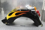 2001 Victory V92C Flame Rear Wheel Fender & Bracket W/ Tailight Turn Signals. Fixed Price $399.99.