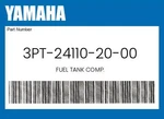 Yamaha Genuine Fuel Tank Comp. 3PT-24110-20-00. Fixed Price $252.79.