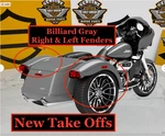 Oem 15-26 Harley RG3 Freewheeler Left & Right Rear Fender Trike W/license Plate. Fixed Price $799.95.