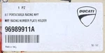 Ducati Nhy Racing Number Plate Holder Kit Part - 96989911A. Fixed Price $228.99.