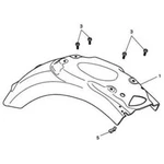 Triumph Air Cooled Bonneville & Scrambler Painted Mudguard, Rear T2309419-NF. Fixed Price $281.74.