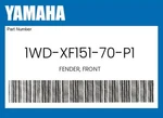 Yamaha Genuine Fender, Front 1WD-XF151-70-P1. Fixed Price $63.70.