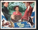 Ride, Ryder, Ride! 11"X14" Lobby Card Jim Bannon Red Western. Fixed Price $50.00.
