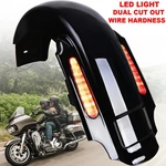 Cvo Stretched Rear Fender W/ Led Lights For Harley Touring Street Road Glide Flh. Fixed Price $286.95.