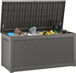 280 Gallon Waterproof Outdoor Storage Box With Lockable Lid - Grey. Fixed Price $536.99.