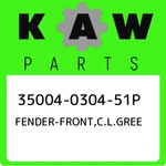 35004-0304-51P Kawasaki Fender-front,c.l.gree 35004030451P, New Genuine Oem Part. Fixed Price $151.75.