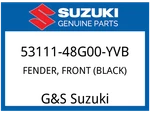 Suzuki Oem Part 53111-48G00-YVB Fender,front (black). Fixed Price $270.71.