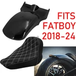 Short Rear Fender White Diamond Seat Kit Fit For Harley Softail Fat Boy 18 - 23. Fixed Price $235.99.