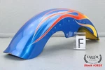 Sm Dent 2007 Harley Softail Fatboy Front Fender Blue Pearl W/ Flames. Fixed Price $89.44.