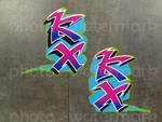 1991 91' Kawasaki Kx 250 Radiator Shroud 2PC Pegatinas Decals Stickers Graphics. Fixed Price $37.99.