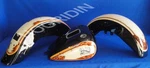 Harley Softail Heritage Flstc Paint Set Gas Tank Fender Front Old West Burnt. Fixed Price $2695.95.