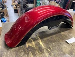 Lazer Red Pearl Black Front Fender Harley Fatboy Flstf 1998 Smalls. Fixed Price $299.95.